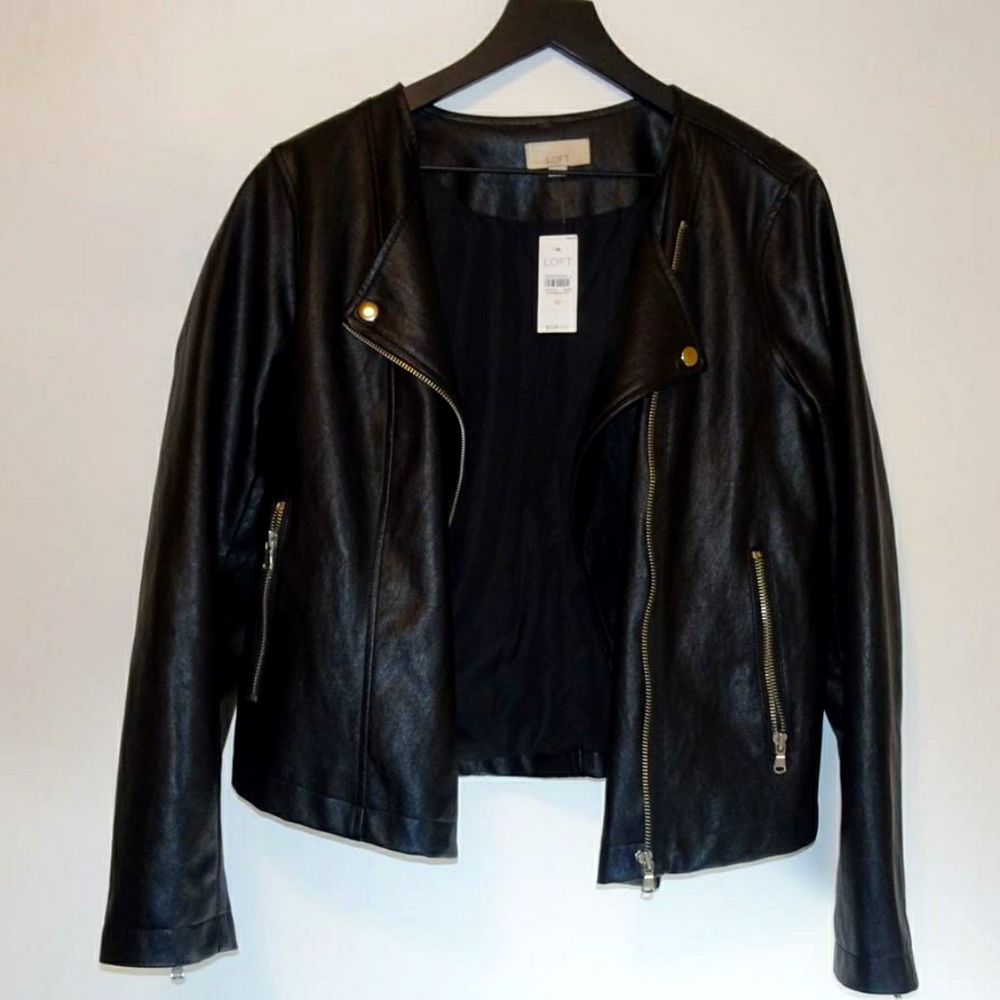 Loft imitation leather jacket